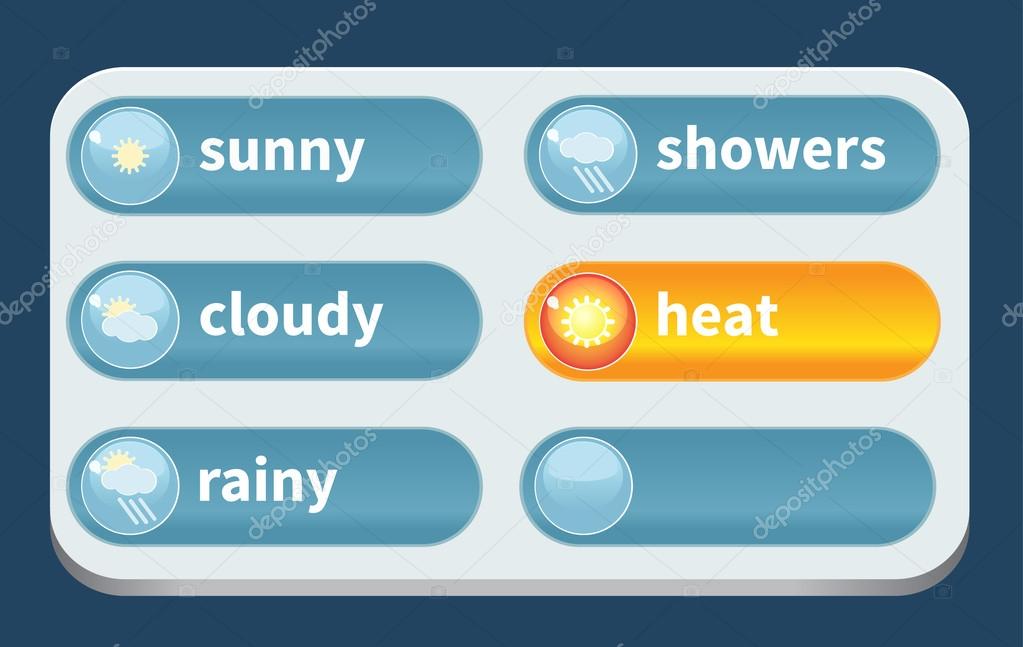 Forecast weather icon set