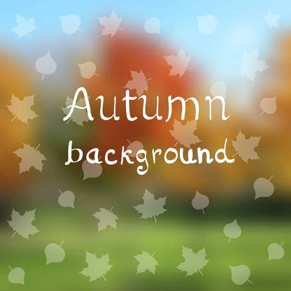 Autumn forest background — Stock Vector