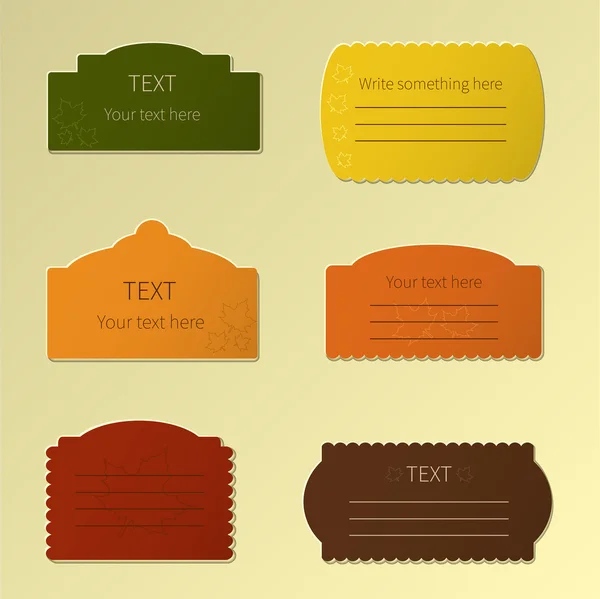 Set of autumn labels — Stock Vector