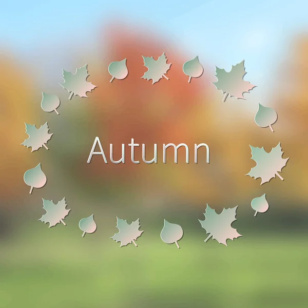 Colorato sfondo foresta autunno — Vettoriale Stock