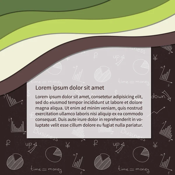 Planificarea afacerilor doodles background — Vector de stoc