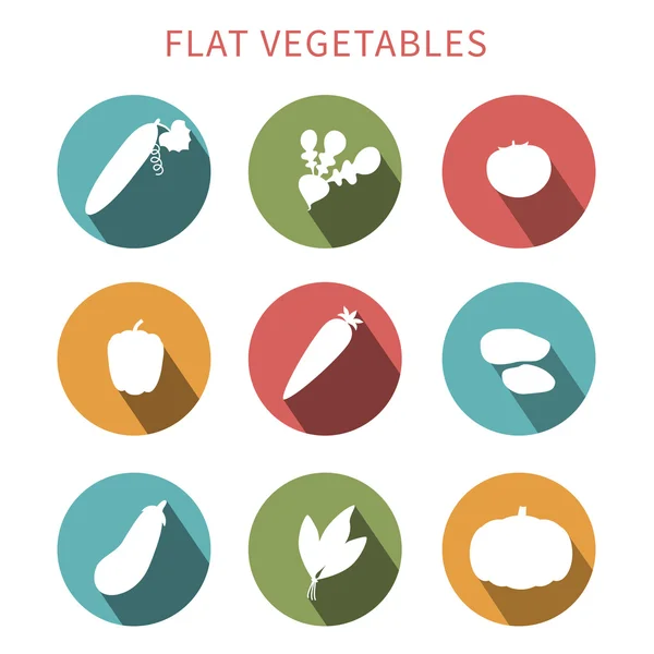 Légumes frais sur boutons . — Image vectorielle