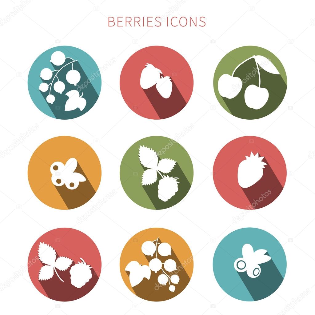 Set of  berries icons