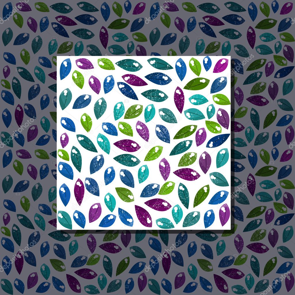 Colorful leaves pattern