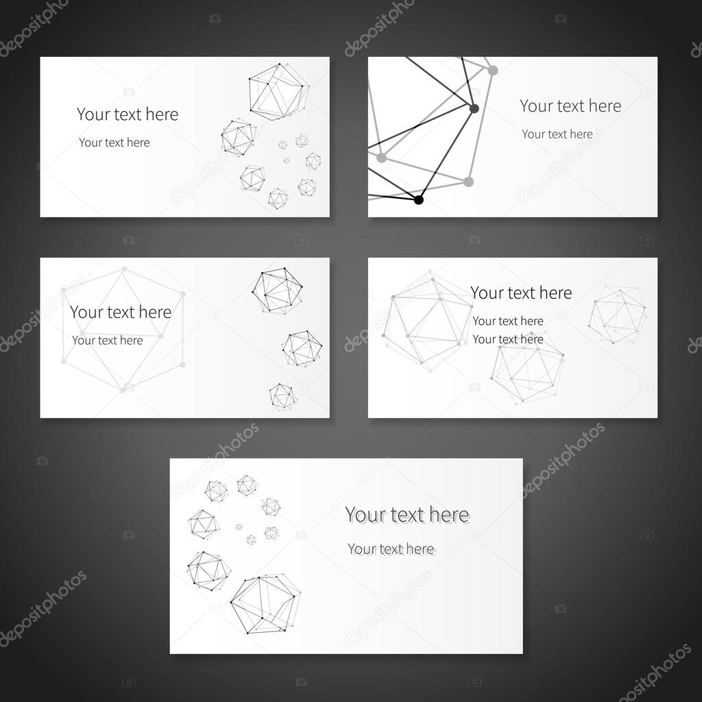 Light geometric business cards