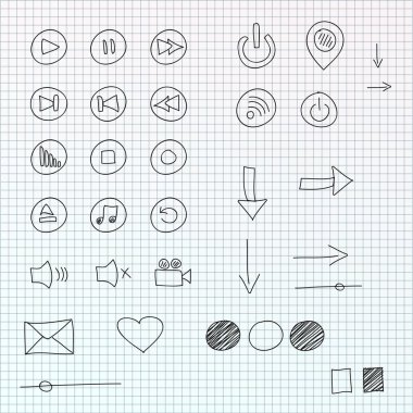 Media player Icon set