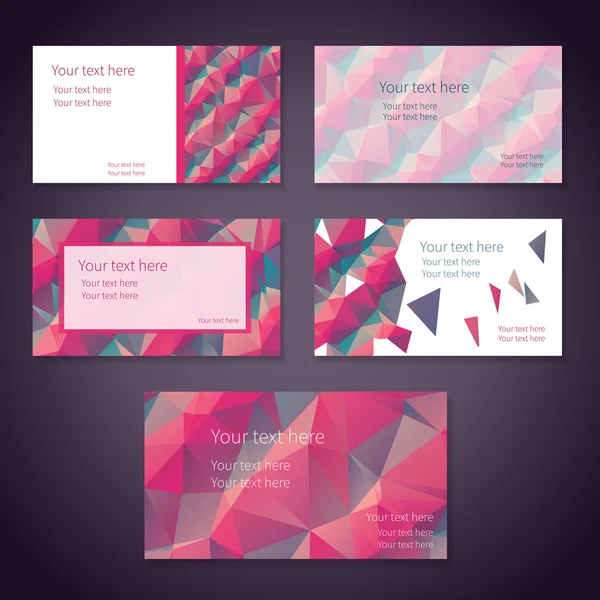 Set of bright business cards — Stock Vector