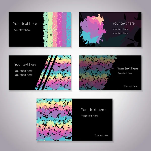 Bright business cards Set — Stock Vector