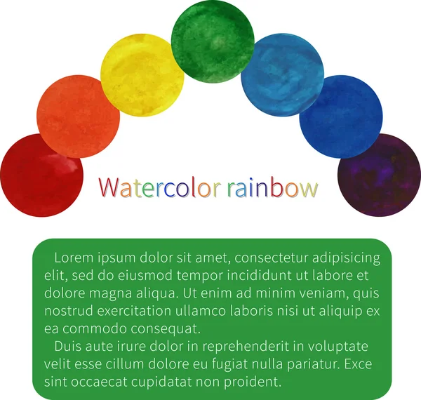 Set of watercolor circles — Stock Vector