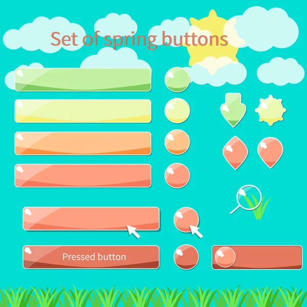 Set of blank web buttons — Stock Vector