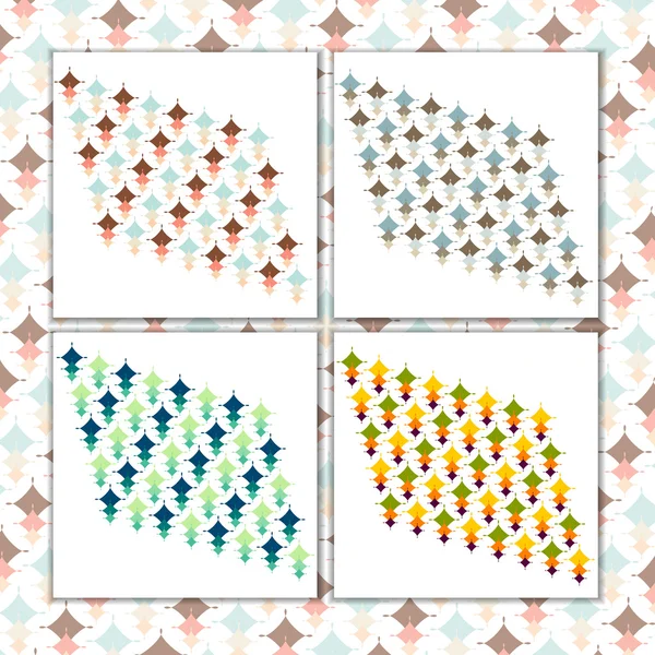 幾何学的なパターンのセット — ストックベクタ