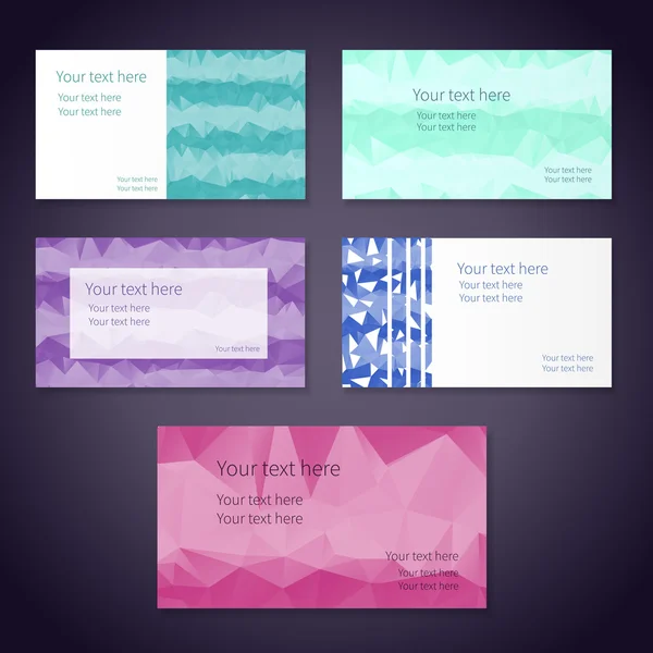 Set of bright business cards — Stock Vector