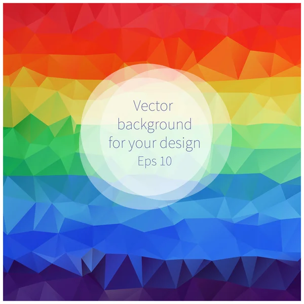 Abstract triangle rainbow — Stock Vector