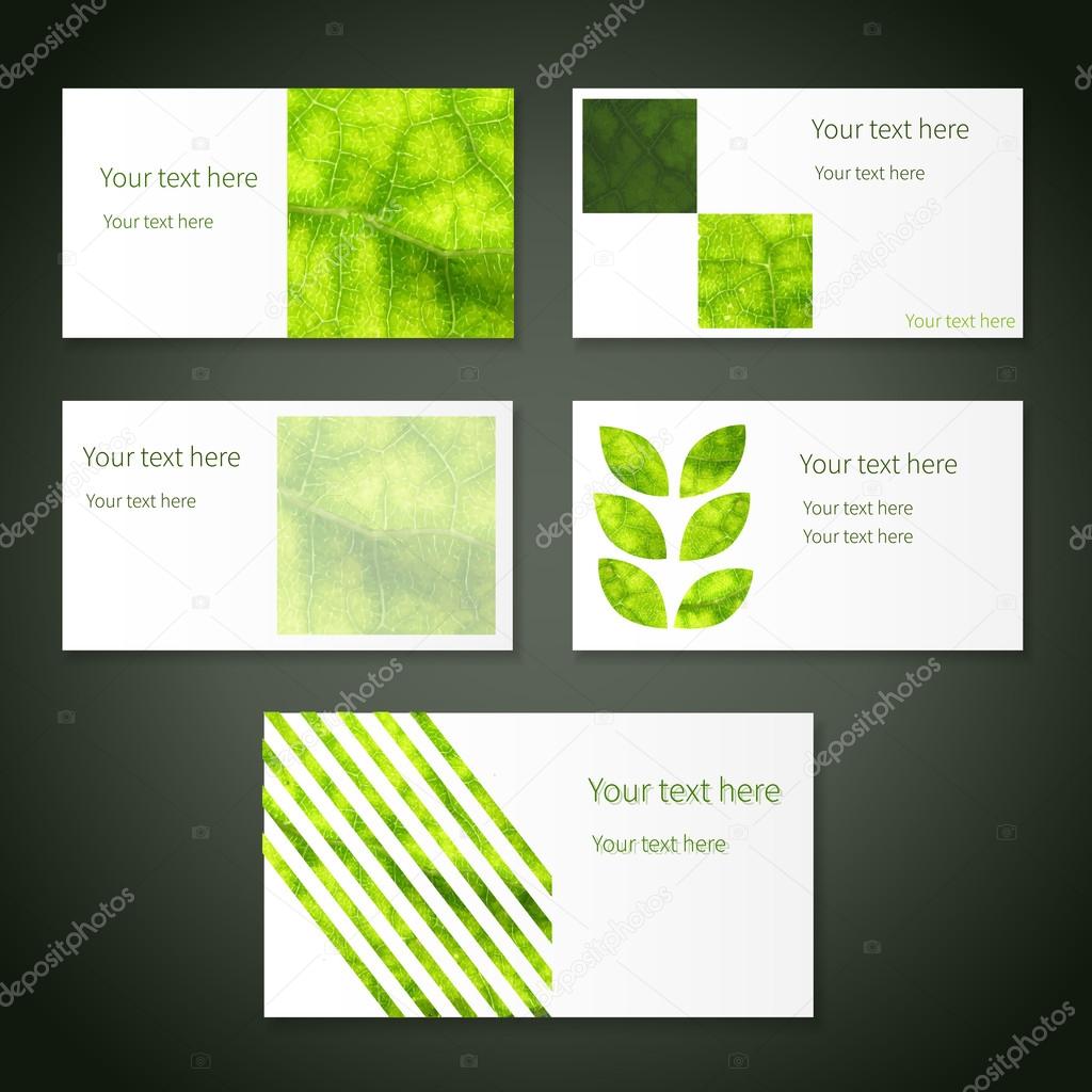 Bright eco business cards