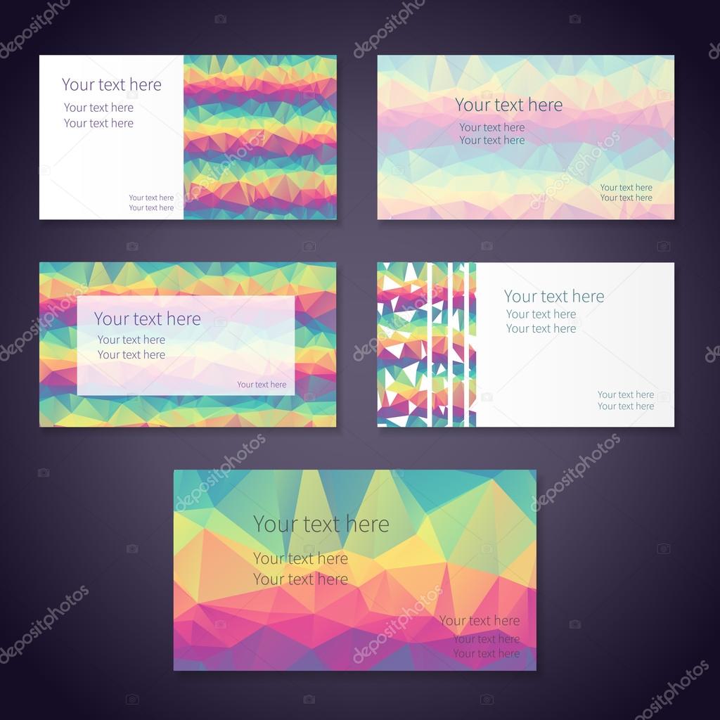 Set of bright business cards