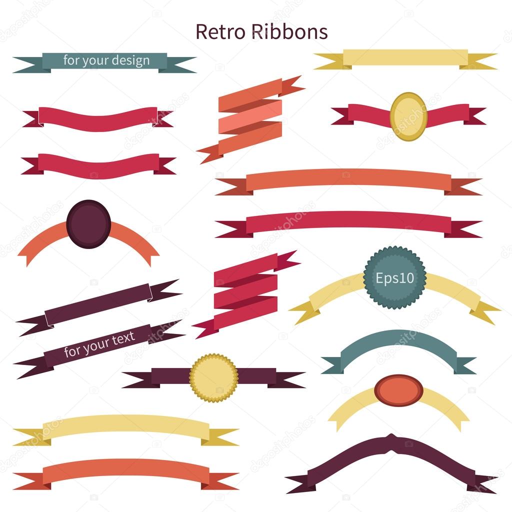 Retro ribbons collection