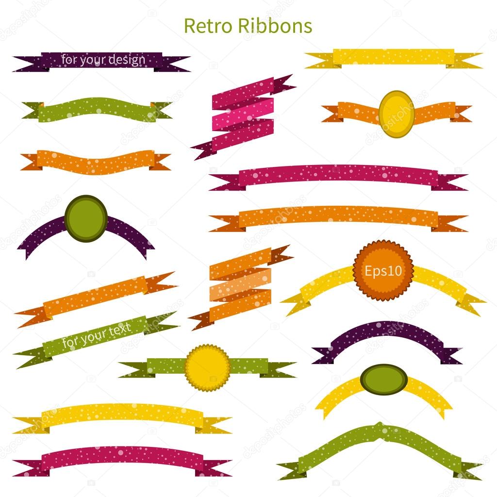Retro ribbons collection