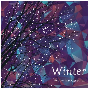 Ağaçları kış silüeti