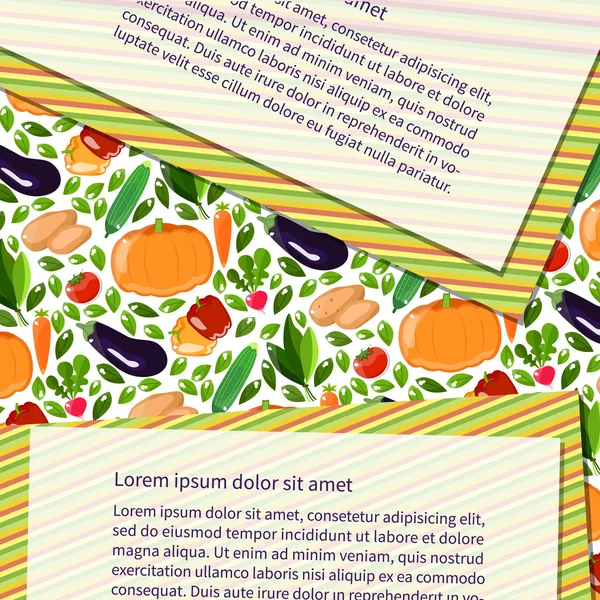 Fond de légumes colorés — Image vectorielle