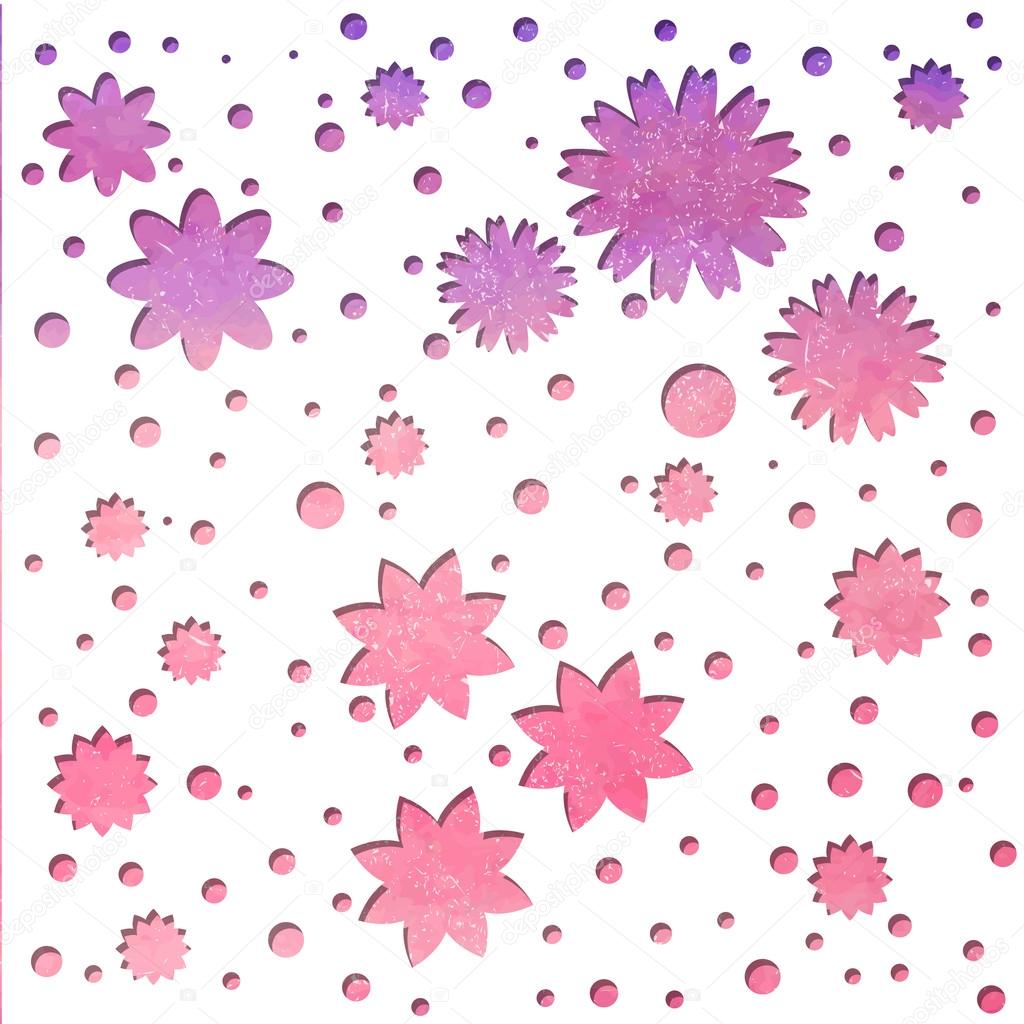 Pink and violet flowers background