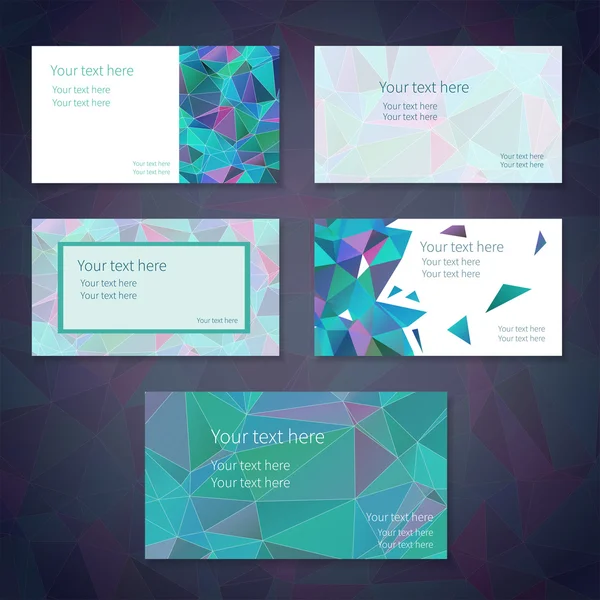 Set of bright business cards — Stock Vector