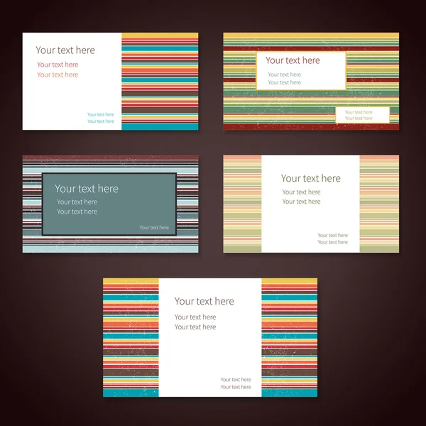 Rainbow business cards — Stock Vector