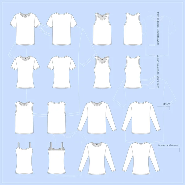 Ensemble de T-shirts différents — Image vectorielle