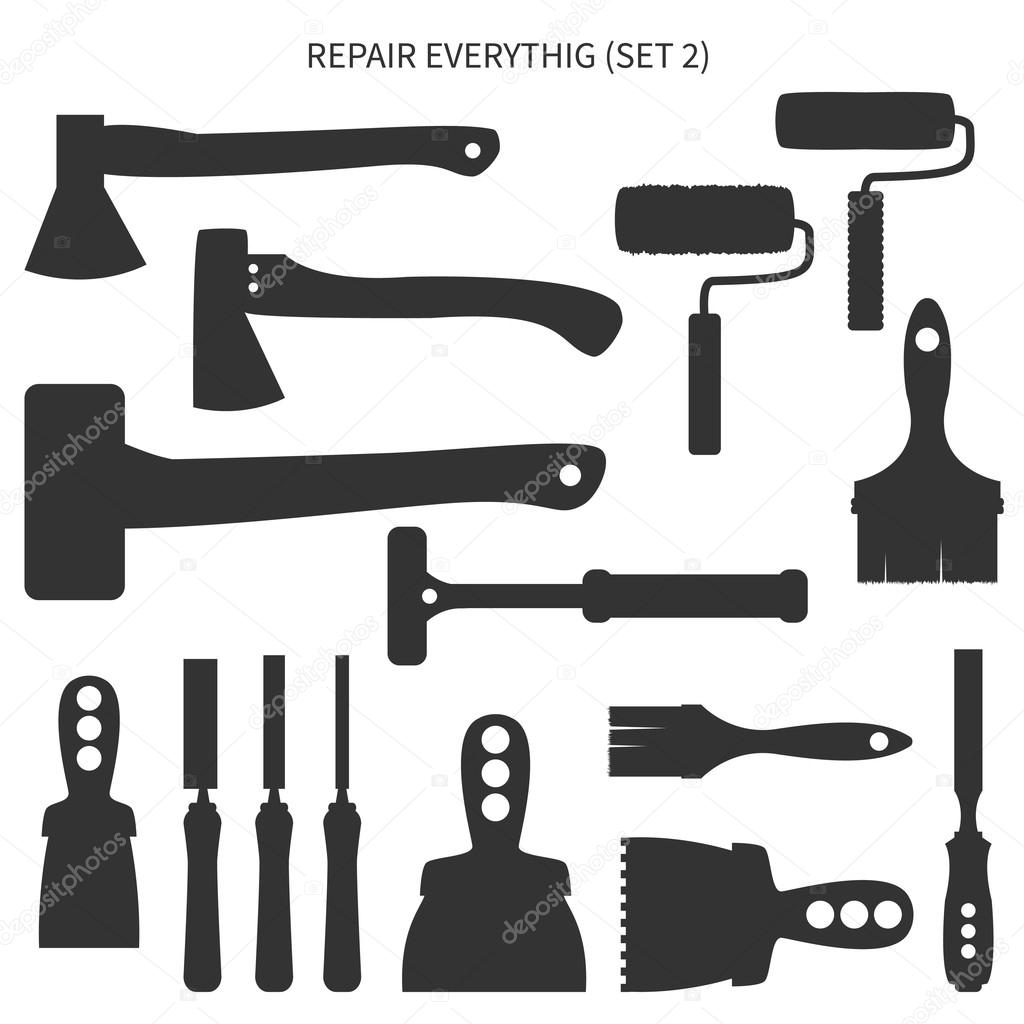 Plane working tools icons
