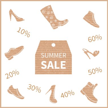 Ayakkabı ve satış işaretleri