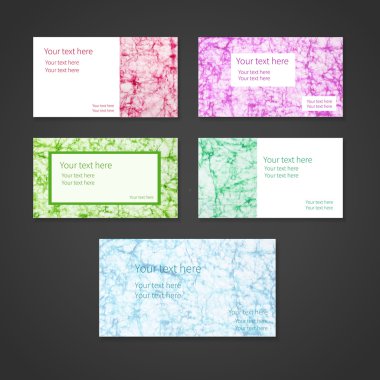 parlak suluboya arka plan ile kartvizit