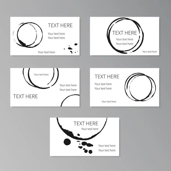 Set of white business cards — Stock Vector