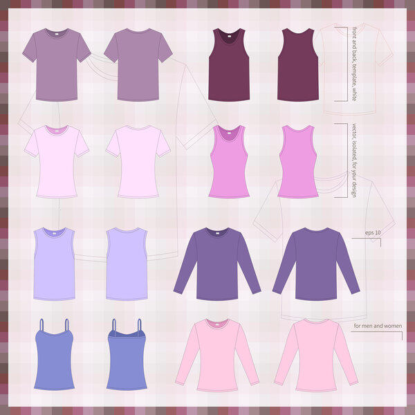 Set of men's and women's clothes