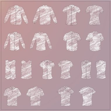 Beyaz erkek ve kadın'ın giysiler dizi