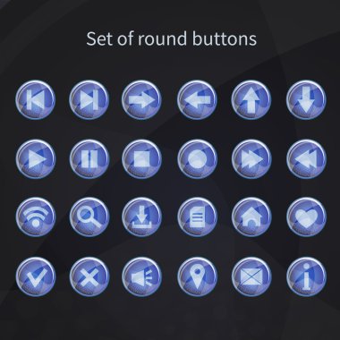 Mavi web veya oyun simgeleri