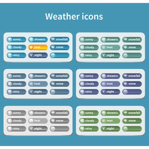Forecast weather icon set — Stock Vector