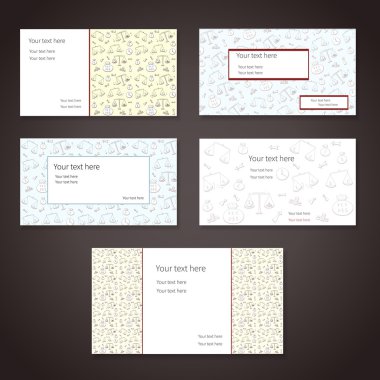 çizilmiş iş karalamalar ile kartvizit