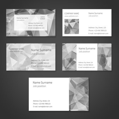 kartları soyut üçgen ile