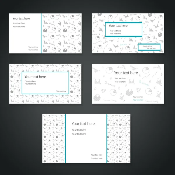 Conjunto de tarjetas de visita vectoriales — Vector de stock