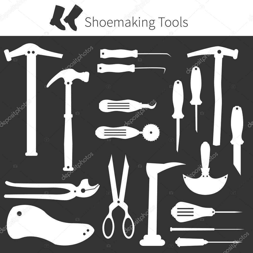 Set of shoemakers icons