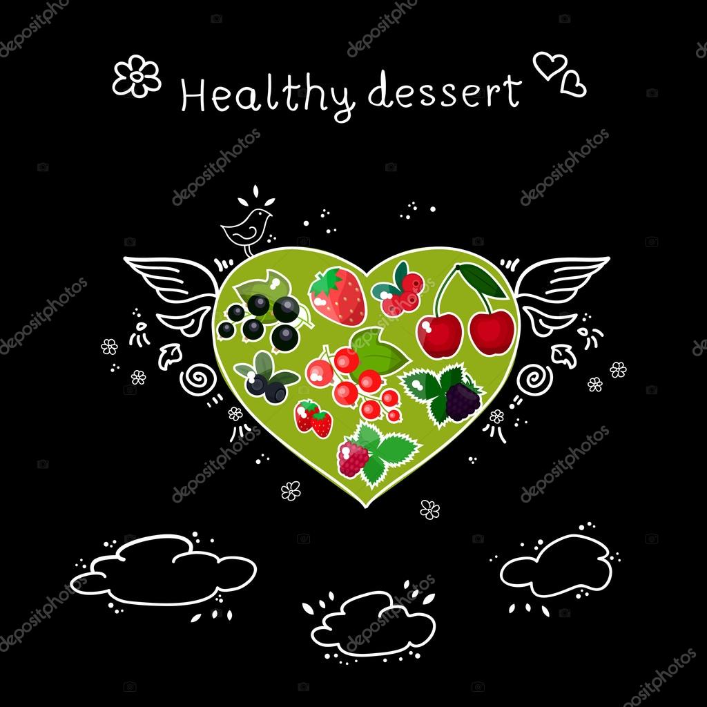 Heart Shape Made Of Berries Vector Image By C Dreamcat Vector Stock