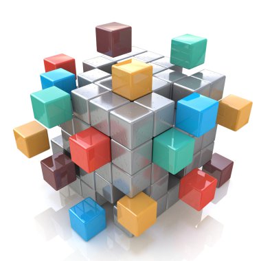 Creative abstract business teamwork, internet and communication 