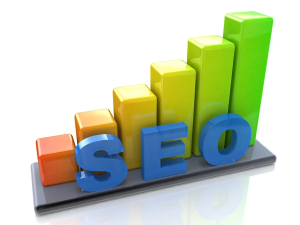 Concepto SEO y gráfico colorido — Foto de Stock