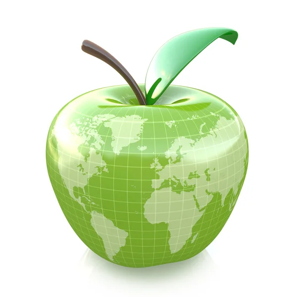 Green apple earth design — Stock Photo, Image