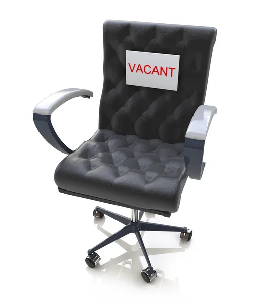 Office Chair With A Vacant Sign At Work Place — Stok fotoğraf