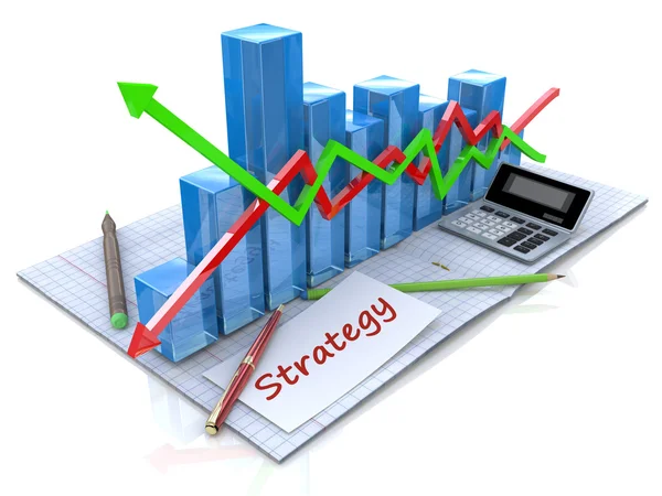 Estrategia y gestión empresarial como concepto — Foto de Stock