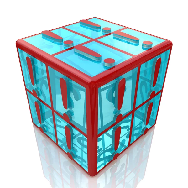 Cube exclamations — Stock Photo, Image