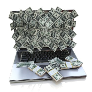 Para online kazanç laptop dökülen
