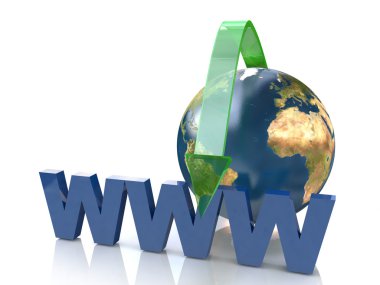 Online kavramı Green arrow Internet adresi