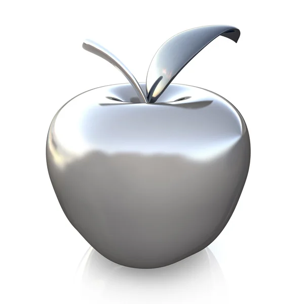 Серебряное яблоко — стоковое фото