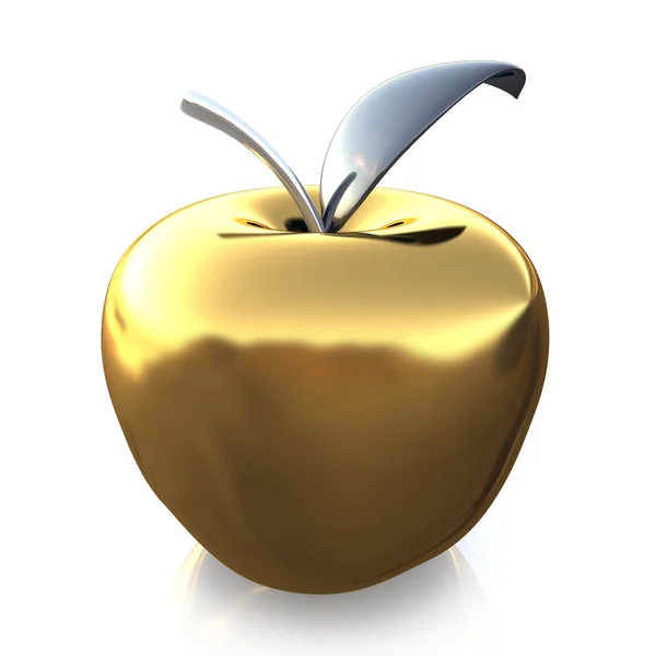 Gold Apple Stock Photo - Download Image Now - Gold - Metal, Gold